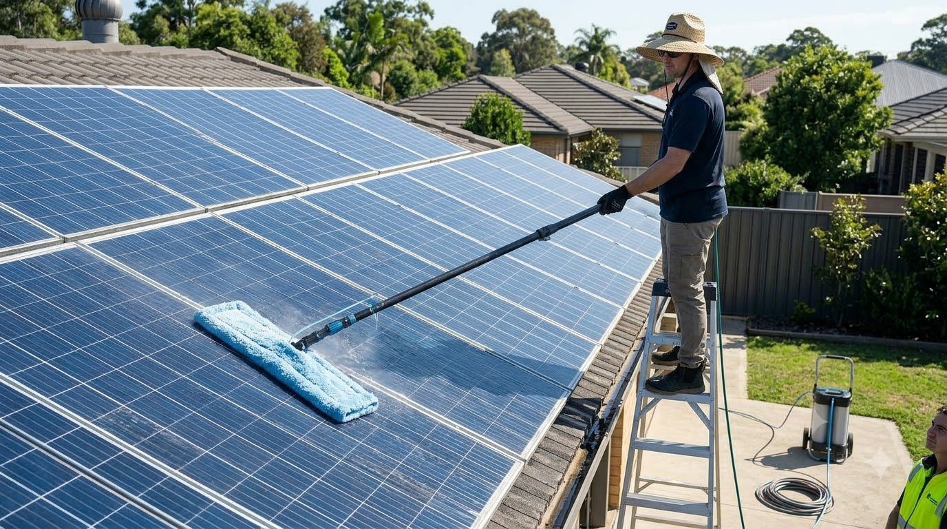 how to clean solar panels