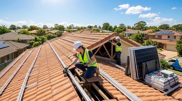 Rooftop solar installation